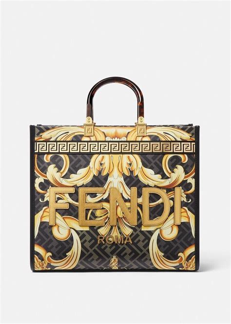 versace parfum black tote|fendi Versace tote bag.